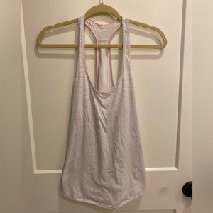 COPY - Lululemon white/gray striped muscle tank